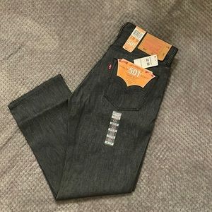 Levi's Men's 501 Shrink to Fit Jean, Dark Gray Rigid 005010987